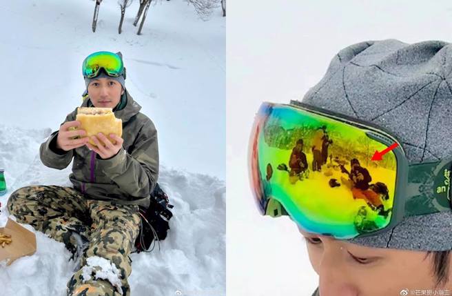 谢霆锋近日晒出滑雪近照。(图／取自微博)