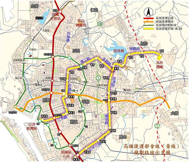 高雄黄线力拚2028年通车，将打造大高雄地区30分钟生活圈。（高雄市捷运局提供／崔正纲高雄传真）