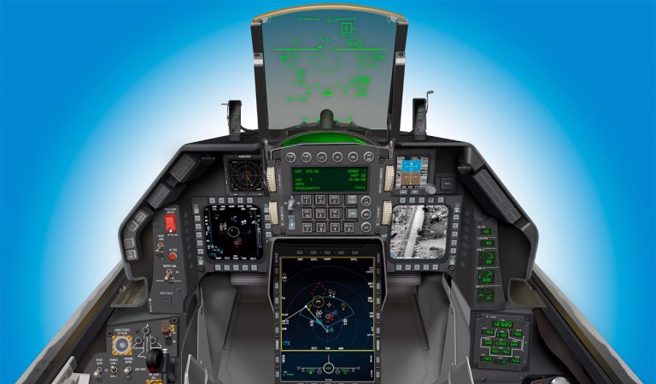F-16 Block70的最新座艙，幾乎都是數位式面板。(圖/Lockheed Martin)