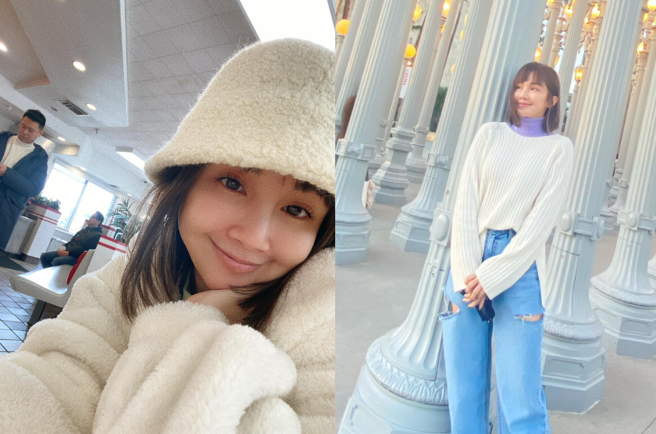 锺欣怡在洛杉矶过年时险遇枪击。（图／锺欣怡脸书）