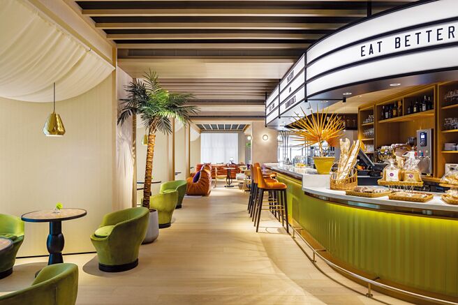 寒居酒店〈BeGood〉餐厅，装潢时尚现代。图／台北寒居酒店