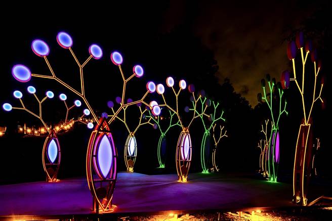 被誉为全台最美山林灯节的台南市龙崎光节-空山祭。（文化局提供／洪荣志台南传真）