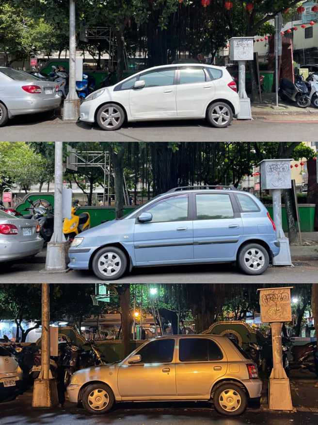 更有时常经过的网友捕捉到3次神人，「时常经过，目前捕捉到三台」。(翻摄脸书路上观察学院)