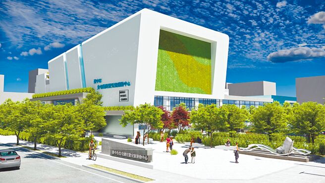 北屯国民暨儿童运动中心是台中首座结合标准滑冰场的运动中心，预计113年8月完工，此为建筑模拟图。（台中市政府提供／冯惠宜台中传真）