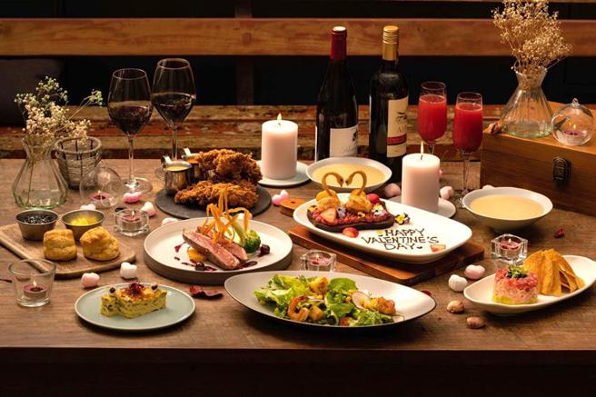 中山意舍酒店抢情人节商机，馆内Buttermilk摩登美式餐厅推出双人分享餐。（图／台北中山意舍酒店）★《中时新闻网》关心您：饮酒过量，有碍健康。酒后不开车，安全有保障！