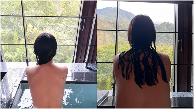 咪妃晒出对老公进行紧急指导前后的对比照片。(图／翻摄自咪妃脸书)