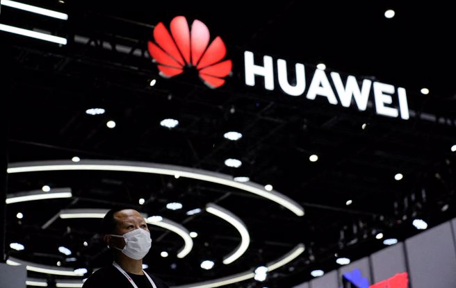 今年度的德国慕尼黑安全会议于17日召开，中国大陆企业「华为」制作的天线设备也出现在会场周边。（示意图／路透社）