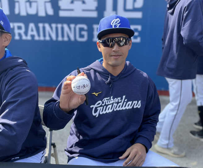 富邦悍將林哲瑄。（毛琬婷攝）