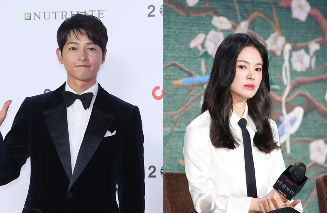 南韩女星宋慧乔（右）曾与男星宋仲基（左）有过一段婚姻。（图／达志影像）