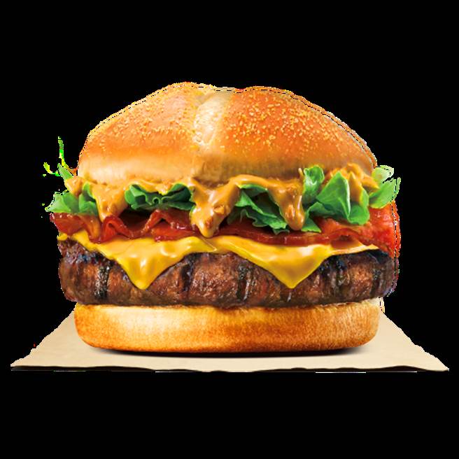 汉堡王补班日推加购「花生安格斯牛肉堡」优惠，消费满额即可用88元品尝美味。（汉堡王提供）