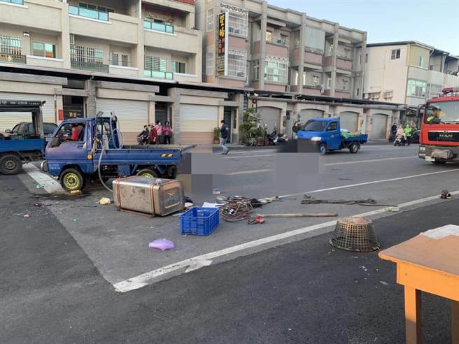 台东市丰荣路与永福路口31日下午发生交通事故。（台东县警局提供／蔡旻妤台东传真）