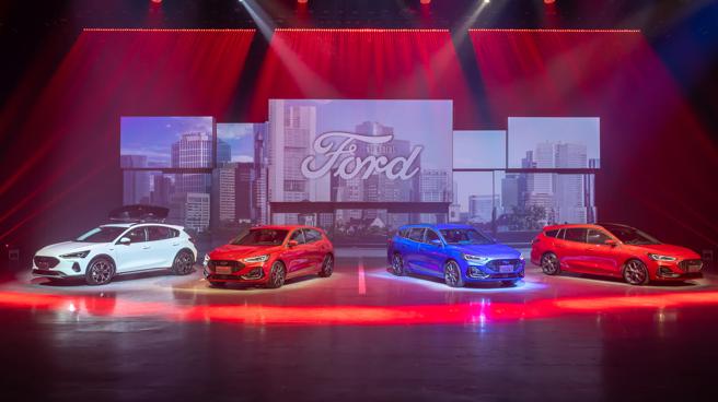 新款Ford Focus與德同規再進化，售價78.9萬元起，左起：Focus Active Vignale、Focus Hatchback ST-Line Vignale、Focus Wagon ST-Line Vignale、Focus ST X Wagon。（福特六和提供）