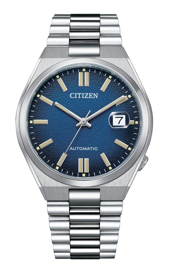 星辰表蓝色表盘NJ0151-88L机械表，1万3800元。（CITIZEN提供）