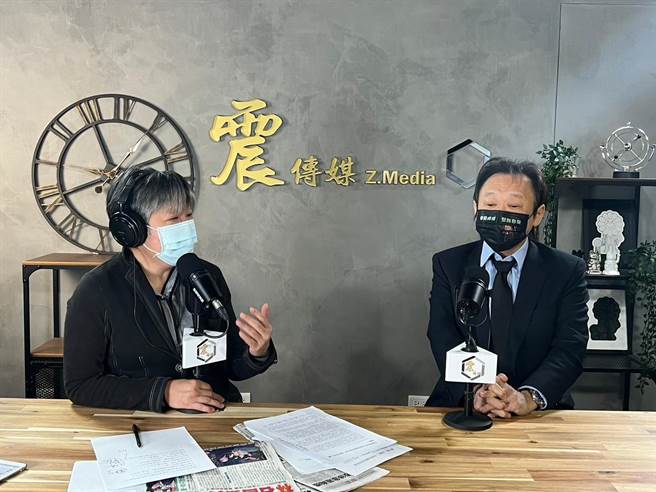 王世坚今在《震传媒》接受资深媒体人黄光芹网路节目《新闻不芹菜》专访。（震传媒提供／杨亚璇台北传真）