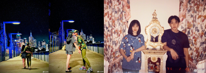 吳尊在微博發文，曬出與妻子的合照。(圖／翻攝自吳尊微博)