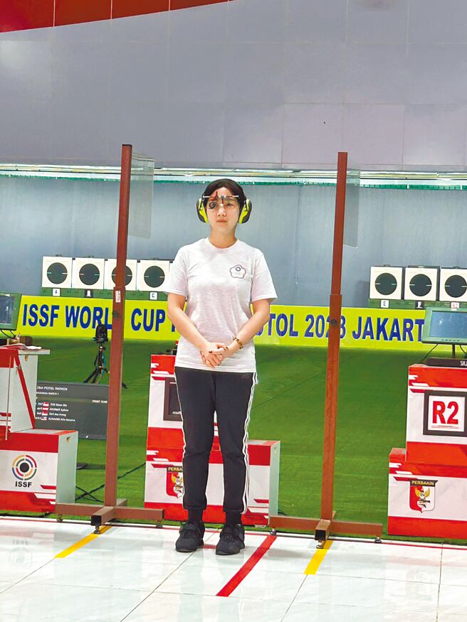 台湾射击好手吴佳颖在射击世界杯雅加达站女子25公尺手枪拿下第4名。（中华射击协会提供）