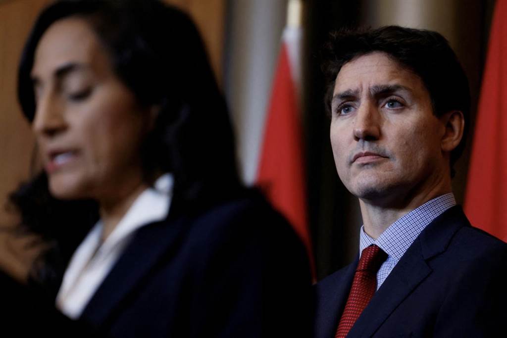 加拿大总理杜鲁道与防长安南德（Anita Anand）称加国「强烈支持」美方行动。（图片来源：路透社）(photo:ChinaTimes)