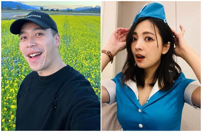 无尊（左图）与阿喜交往至今1年多。（摘自脸书）