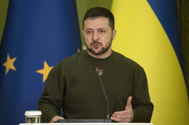 乌克兰总统泽伦斯基（Volodymyr Zelenskyy）。（图／美联社）