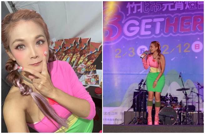 DJ圓圓工作滿檔，昨天主持竹北元宵晚會。（摘自臉書、中試提供）