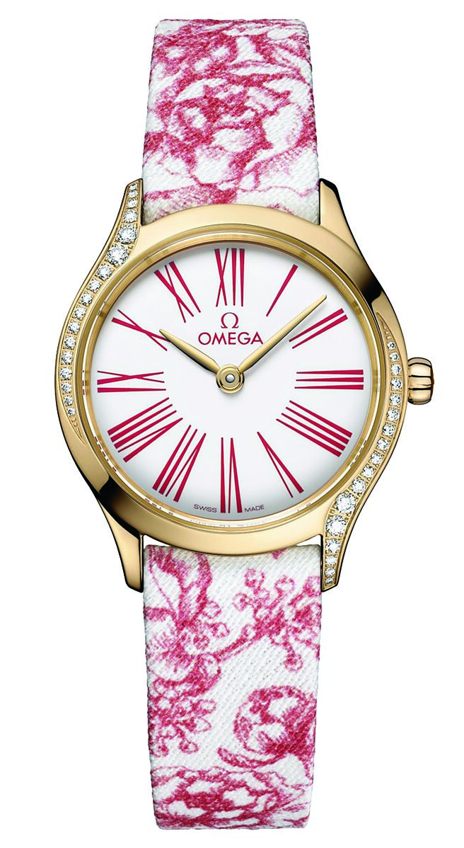 歐米茄推出完美的情人節腕錶。圖／台灣歐米茄提供