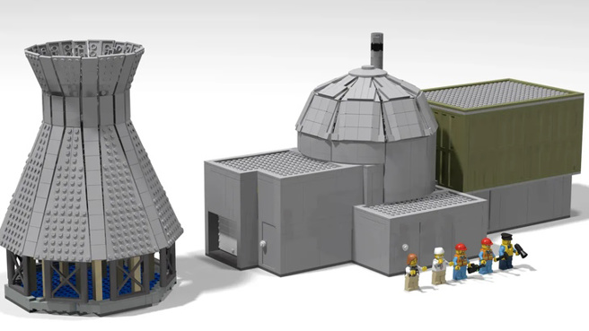 樂高核電廠，現行核電廠的幾個系統都以樂高形式呈現。(圖/LEGO)
