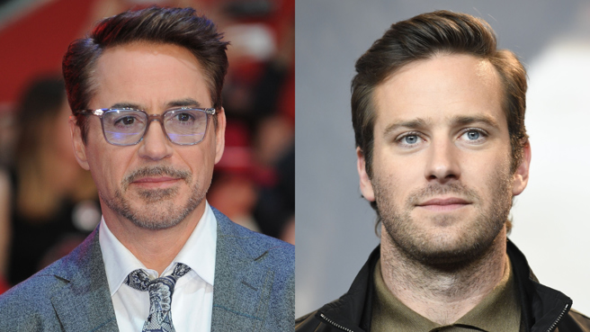 艾米汉默（Armie Hammer）爆出性丑闻后事业全毁，只有小劳勃道尼（Robert Downey, Jr）愿意出手相救。（图／达志影像）