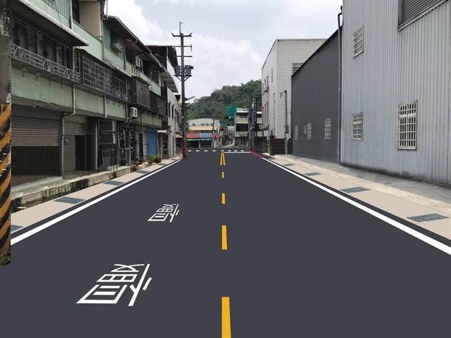 台中市雾峰区六股路拓宽工程完工模拟图。（台中市政府提供／潘虹恩台中传真）