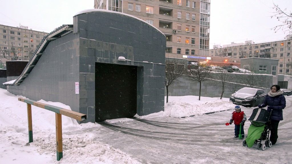 在莫斯科的防空洞入口。图/tass(photo:ChinaTimes)