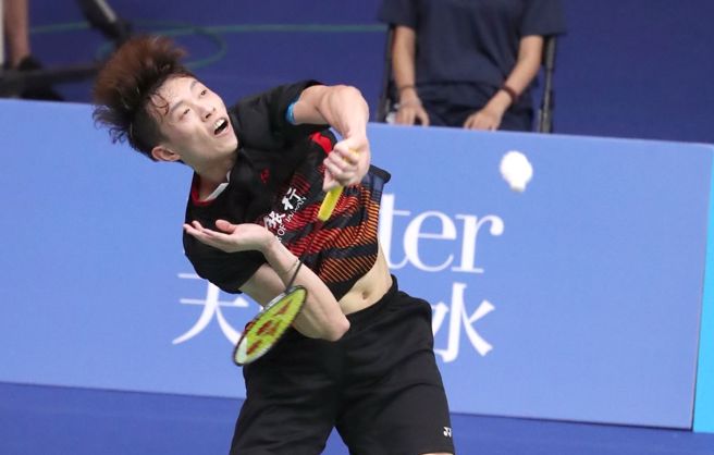 台灣羽球好手林俊易世界排名升至第32名。（資料照/鄭任南攝）
