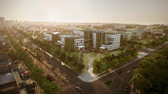 林口工一产专区将打造减碳示范区，年吸碳400公吨。（新北市城乡局提供）