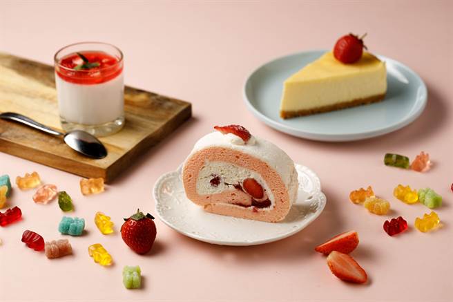 「吉哆草莓季」提供多样草莓甜品让民眾吃个过瘾。(钱都餐饮集团提供)