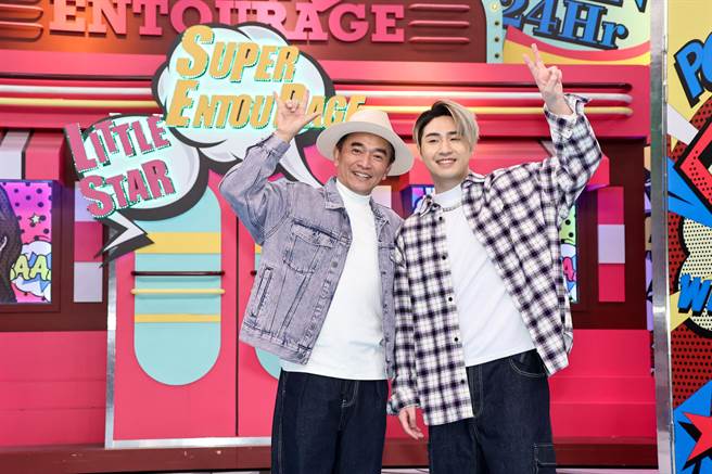 吴宗宪（左）也聊到即将临盆的Sandy近况，右为鹿希派。（罗永铭摄）