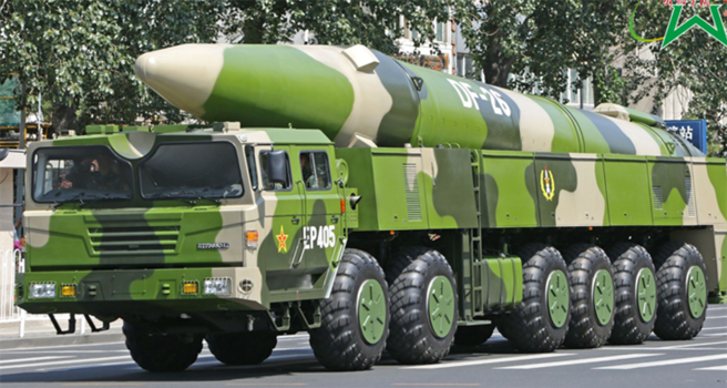 东风-26中远程飞弹。美国战略司令部称，大陆的洲际飞弹发射器数量已超过美国。（图/中国军网）