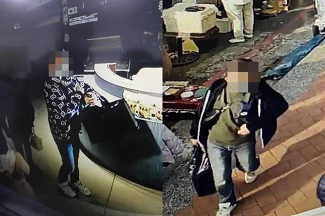 高嫌手提黑色包包将商品偷走。（翻摄照片／高雄洪靖宜传真）