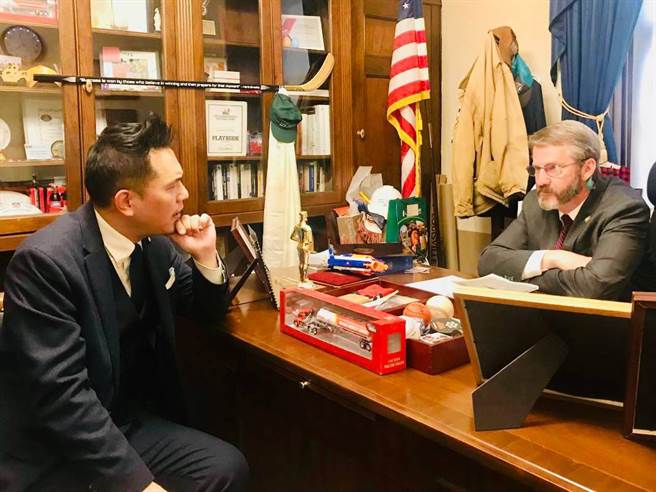 国民党立委陈以信抵华府拚外交。（陈以信办公室提供）