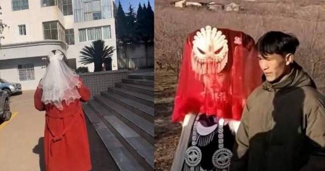 19岁嫩妹相亲第3天出嫁。（图／翻摄自微博）