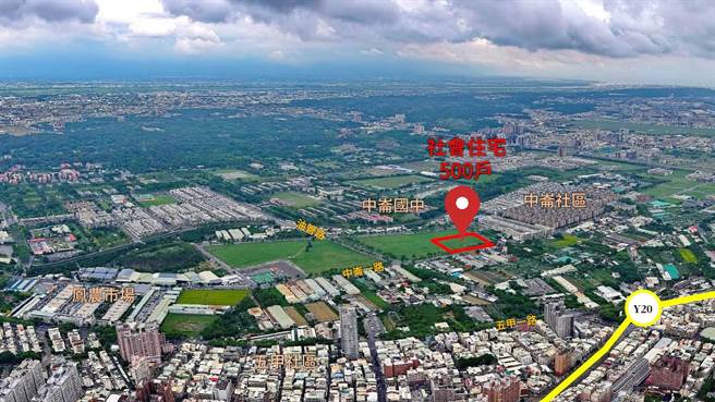 大林蒲社宅位置图。（高市都发局提供／杨舒婷高雄传真）