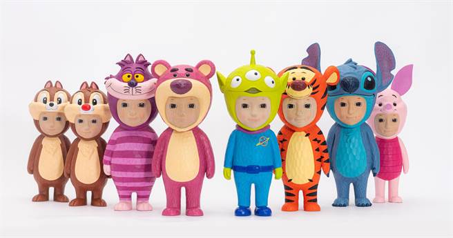 小泉悟一手打造出的迪士尼与皮克斯联名作品，表情生动有趣。（Artelli提供）