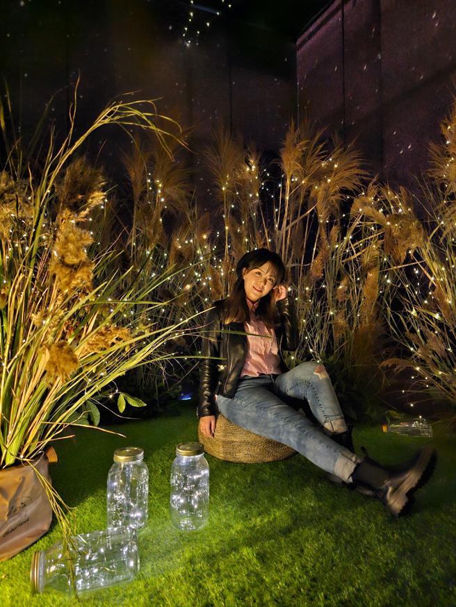 Galaxy S23 Ultra在极黑环境下，照片明显整体比较明亮，放大照片也相当清晰。（石欣蒨摄）