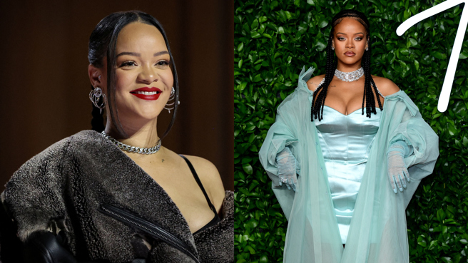 蕾哈娜（Rihanna）在超级杯上宣布怀二胎。（图／达志影像）