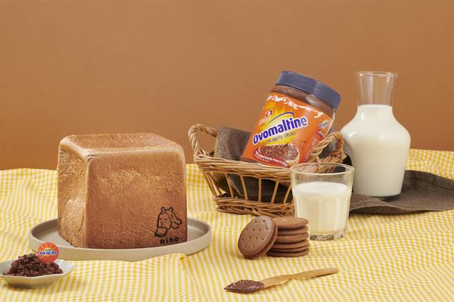 niko bakery X 阿华田联名「麦芽可可美肌生吐司」吸引年轻族与亲子客尝鲜，贩售至28日，原价260元，期间特价210元。（日香提供）