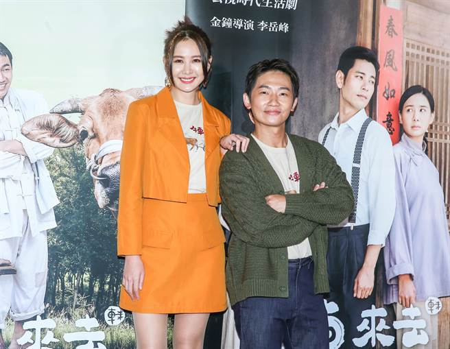 安心亚、蔡昌宪在《牛车来去》饰演姊弟。（粘耿豪摄）