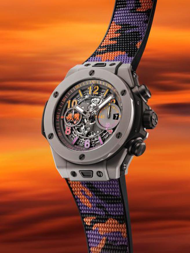 宇舶表Big Bang Unico SORAI犀牛灰限量表，74萬9000元。（HUBLOT提供）