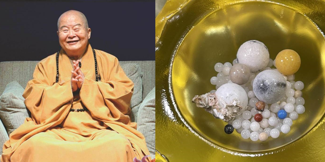 佛光山開山星雲大師13日荼毘（火化）圓滿，佛光山證實燒出大量舍利子。(佛光山提供)