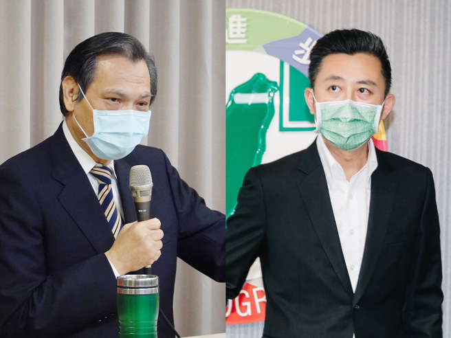 陈明通(左)却仍持续帮林智坚喊冤。(合成图/中时资料照)