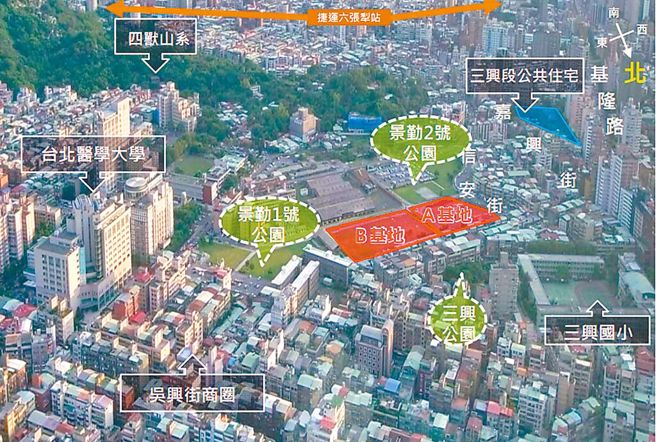 台北市规画在信义区兴建六张犁A、B社宅及三兴社宅。（资料照片）