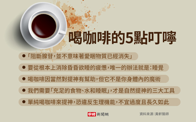 喝咖啡的5点叮咛(制图/陈友龄)