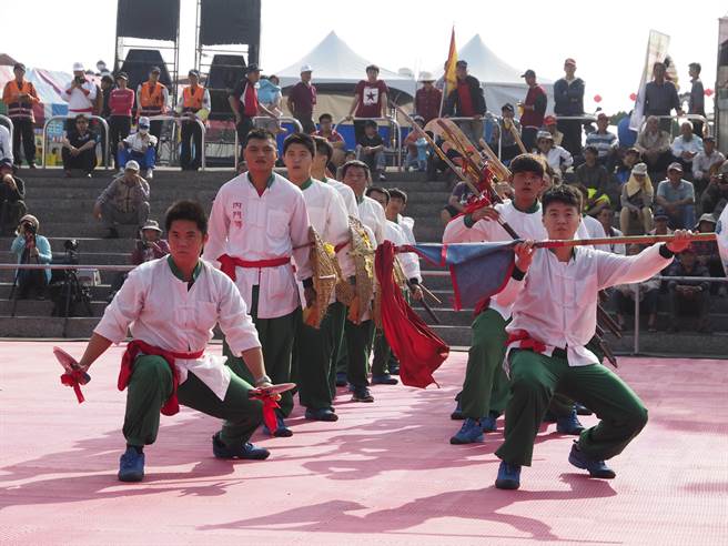内门最特别的平埔三阵之一横山宋江阵也将在「阵头拜观音」中演出。（柯宗纬翻摄）
