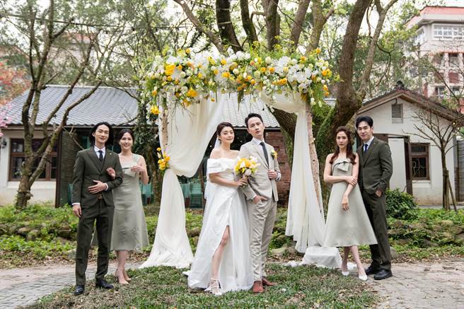 魏蔓、潘映竹担任伴娘，张书豪与黄河则是伴郎。（汗土娱乐提供）